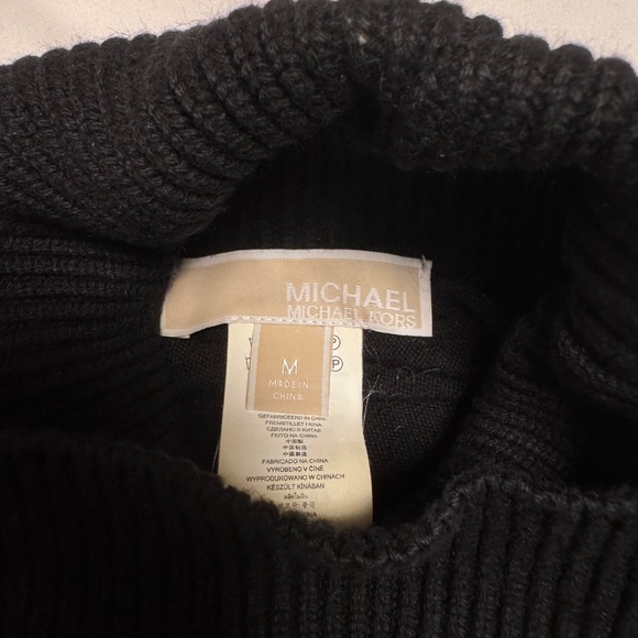 Michael- Michael Kors Black Poncho Sweater - Picture 5 of 6